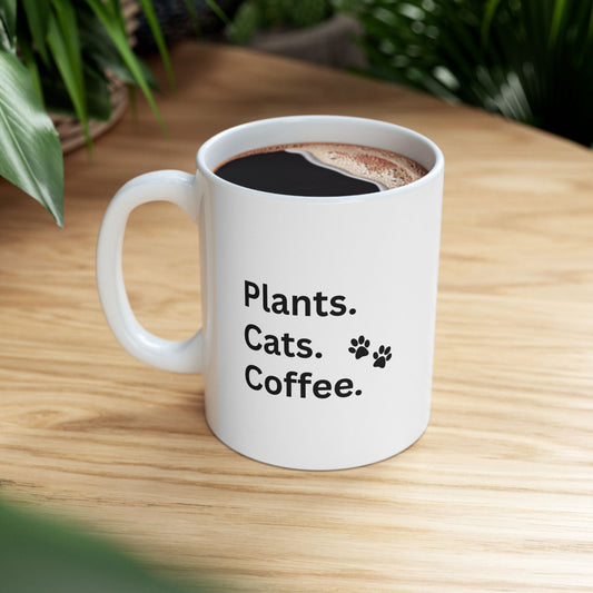 Plants Cats Coffee Mug