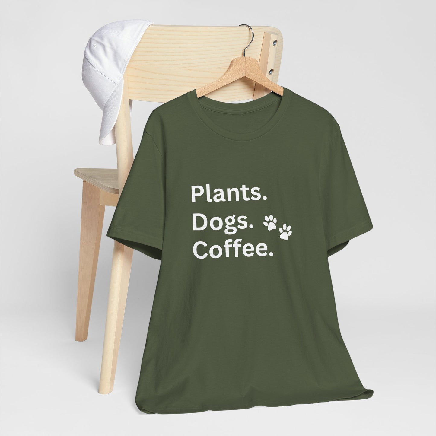 Plants, Dogs and Coffee - Unisex T-Shirt