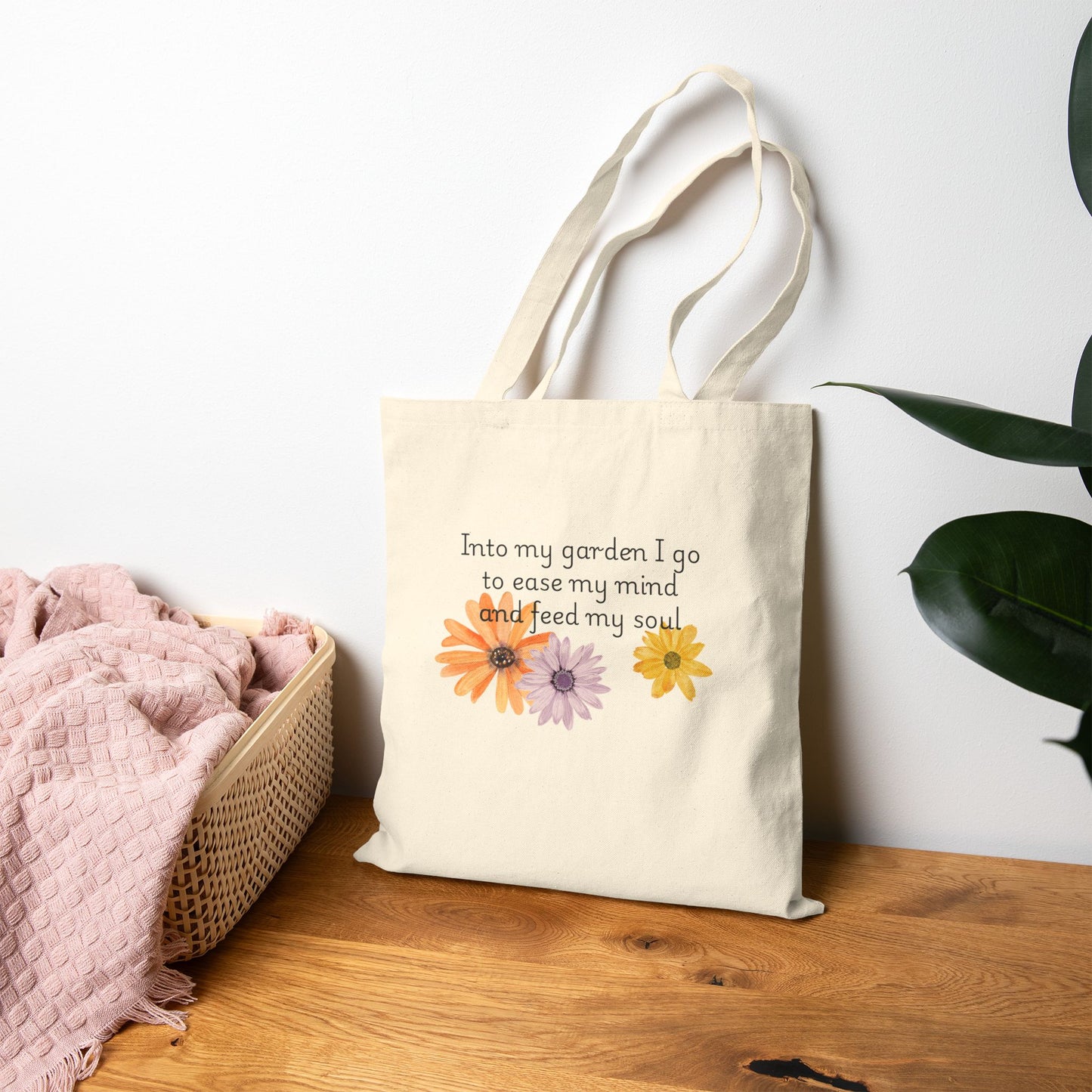 Into my Garden I go -  Cotton Canvas Tote Bag