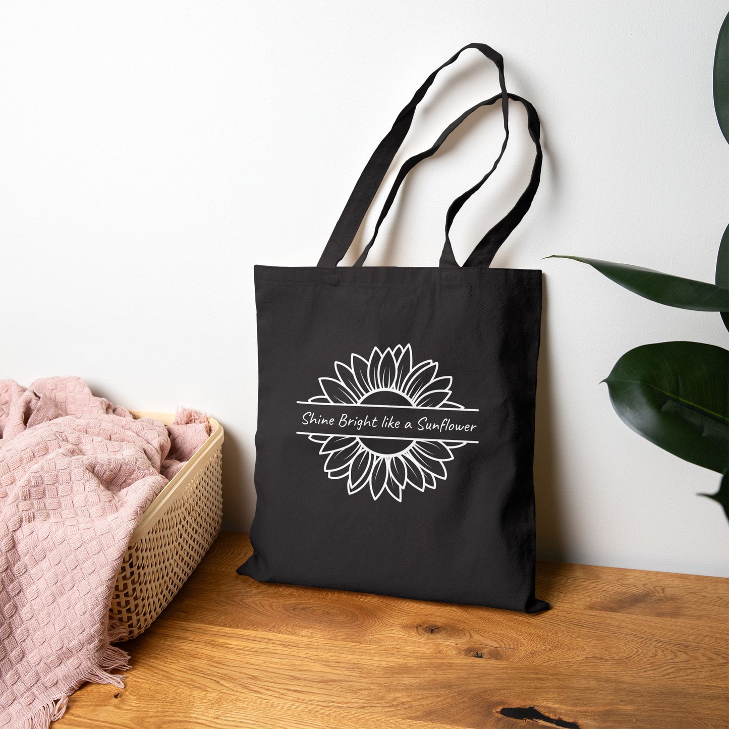 Shine Bright like a Sunflower -  Cotton Canvas Tote Bag