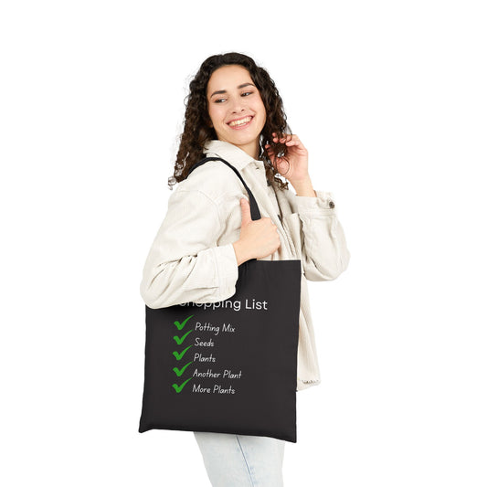 Garden Store Shopping List  -  Cotton Canvas Tote Bag