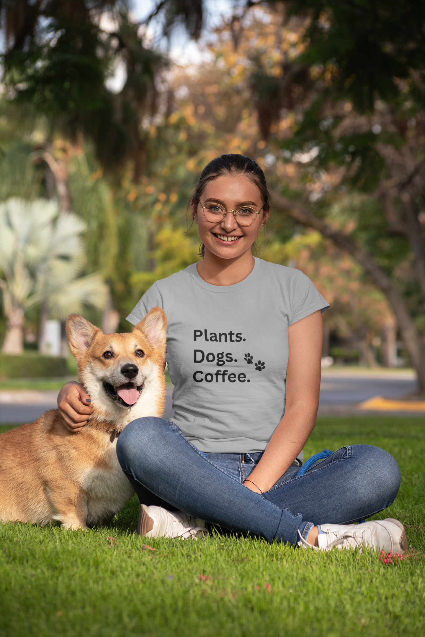 Plants, Dogs and Coffee - Unisex T-Shirt