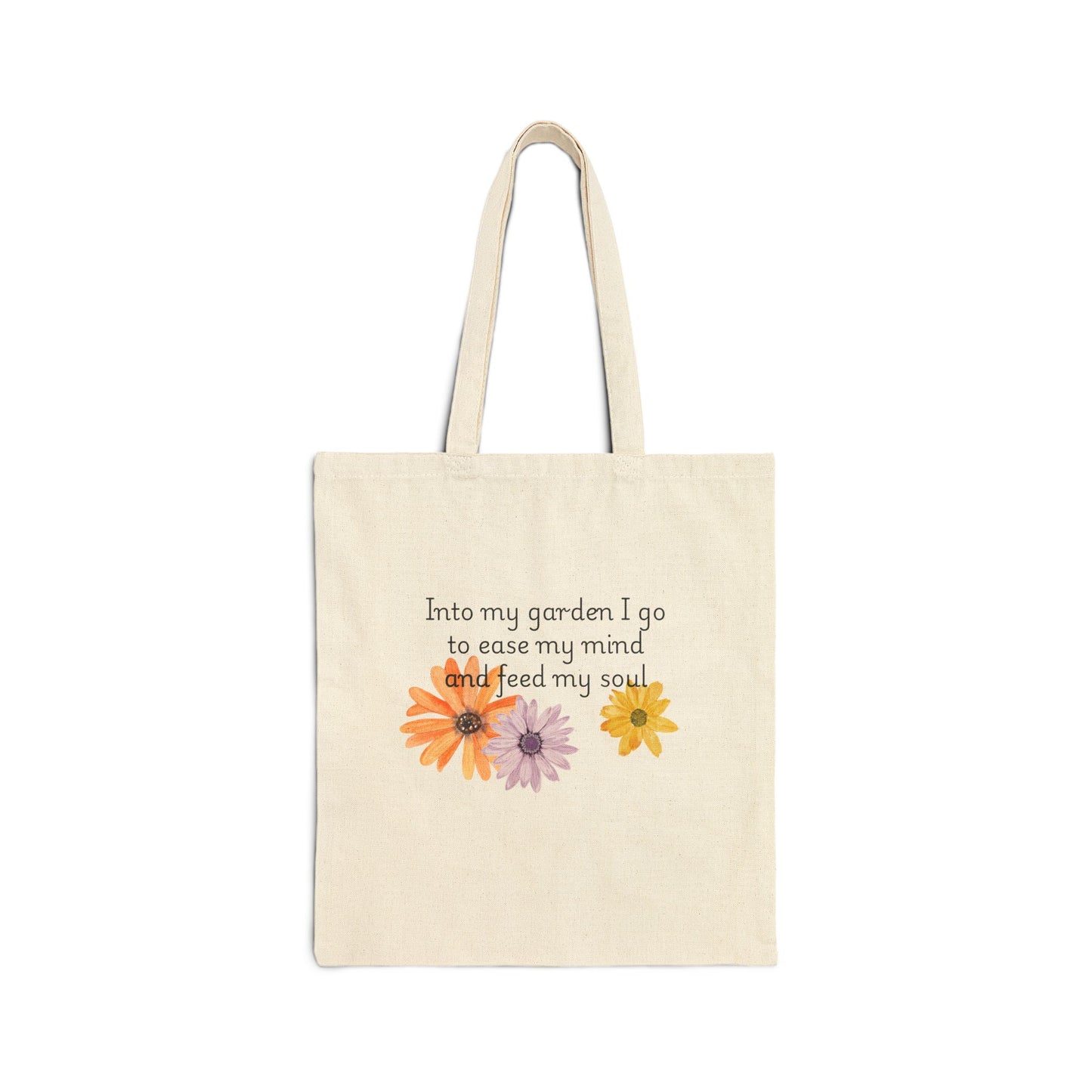 Into my Garden I go -  Cotton Canvas Tote Bag