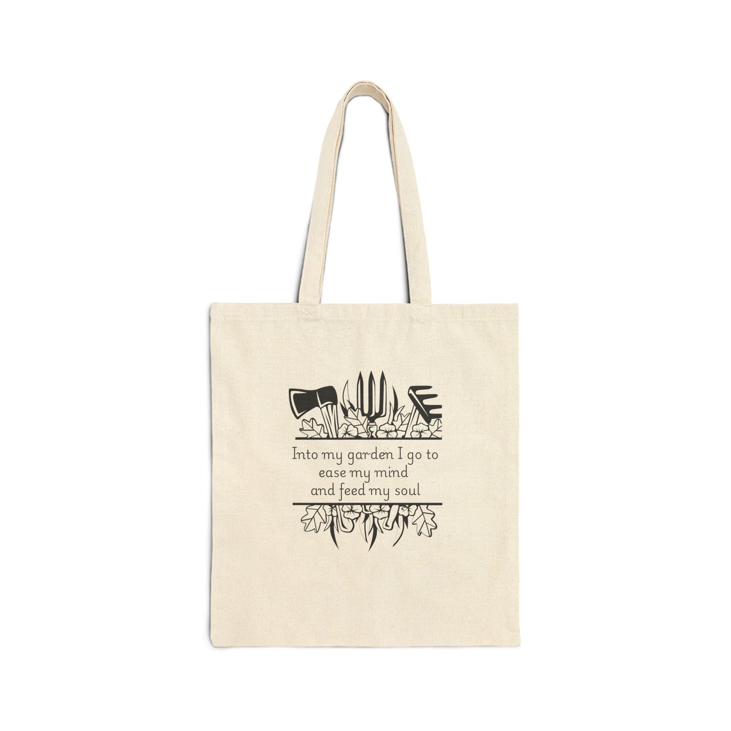 Into my Garden I go  -  Cotton Canvas Tote Bag