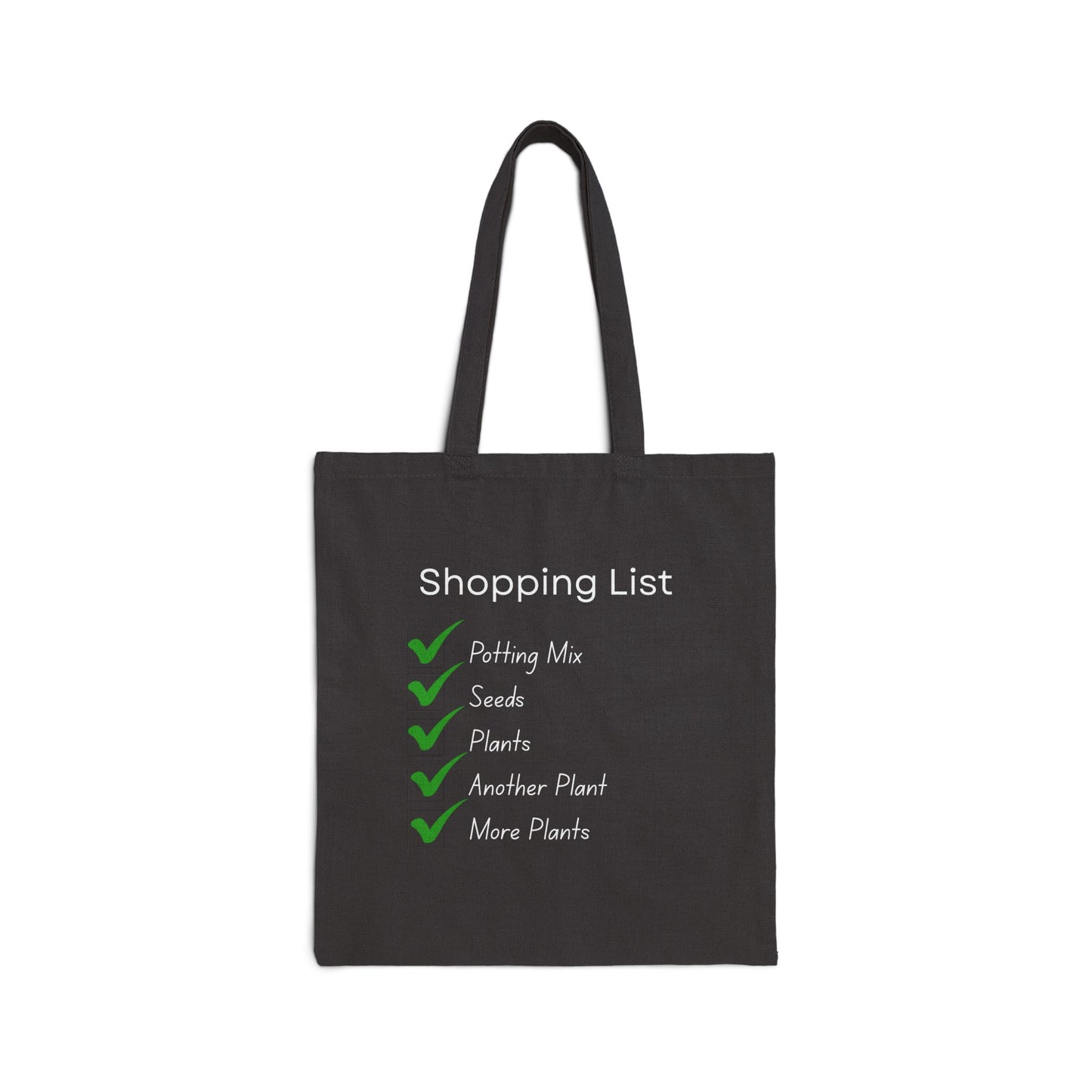 Garden Store Shopping List  -  Cotton Canvas Tote Bag