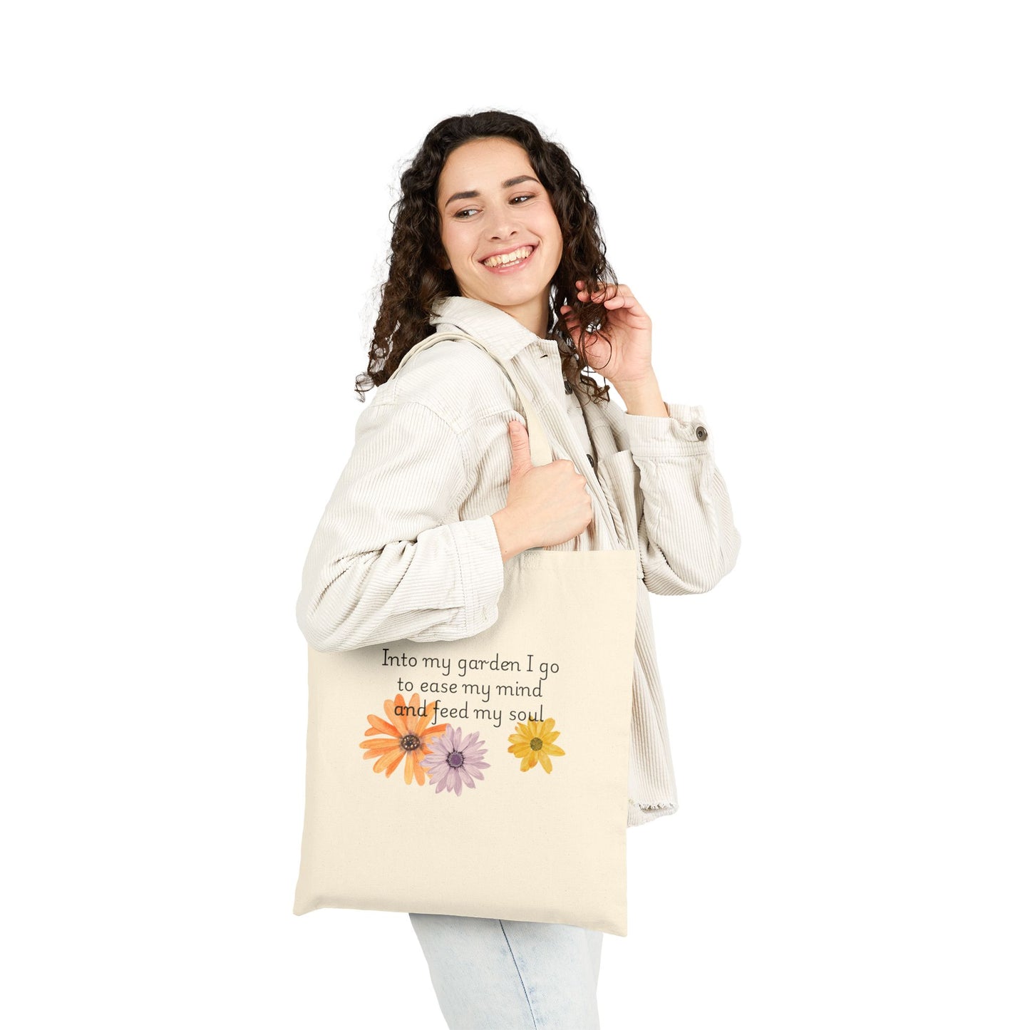 Into my Garden I go -  Cotton Canvas Tote Bag