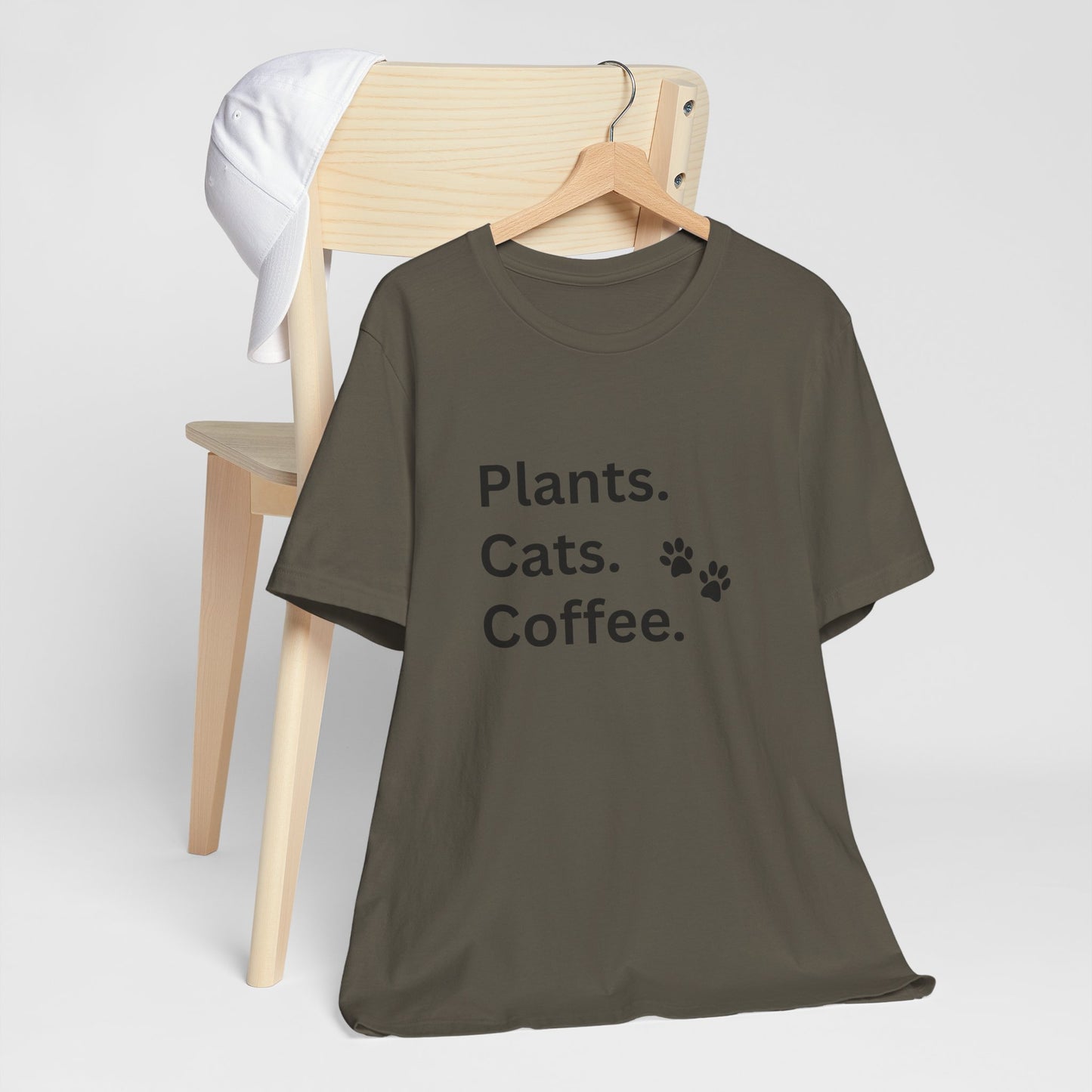 Plants,Cats and Coffee - Unisex T-Shirt