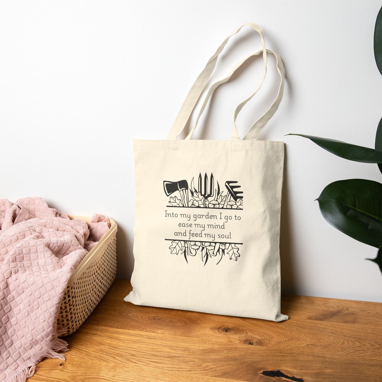 Into my Garden I go  -  Cotton Canvas Tote Bag