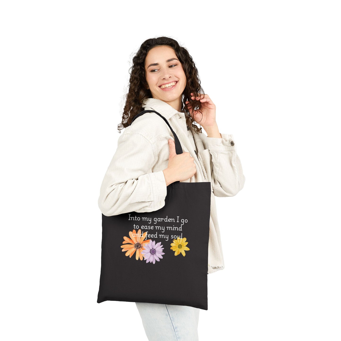 Into my Garden I go -  Cotton Canvas Tote Bag